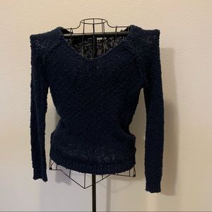 Navy sheer sweater
